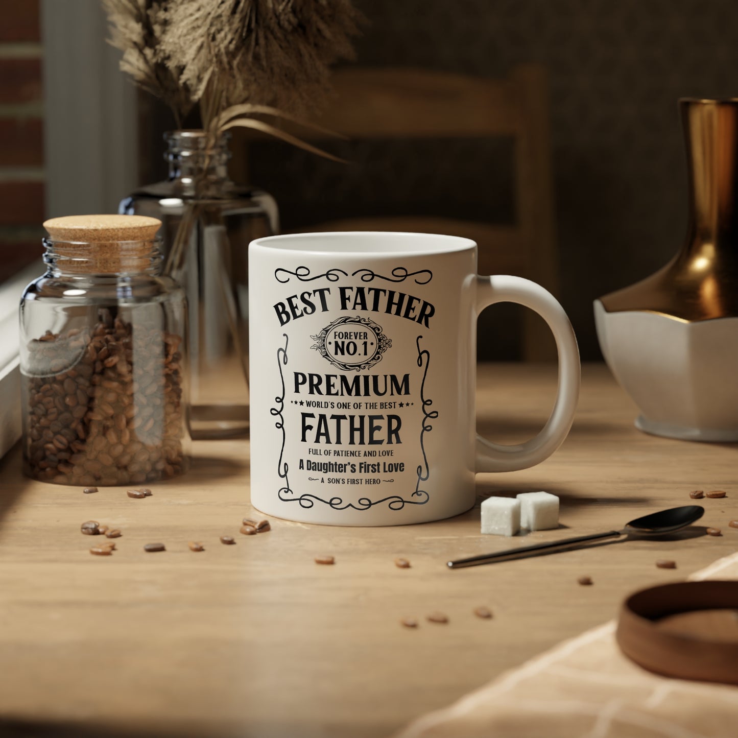 Best Father Forever | White Jumbo | Father's Day Coffee Mug | 20oz