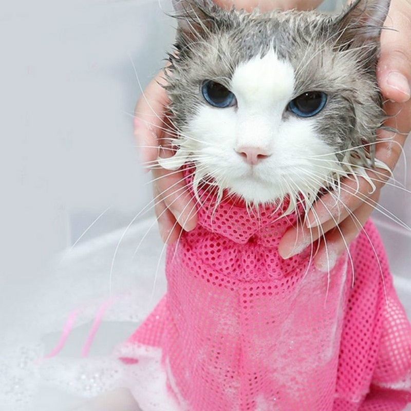 KittyCove™ Mesh Cat Bathing Bag